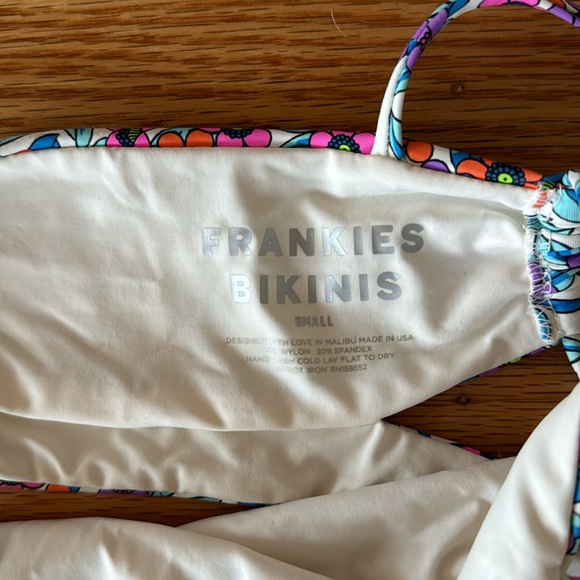 Frankie’s Bikinis - Floral London Bandeau Top and Ruched Bikini Bottom - Picture 7 of 10